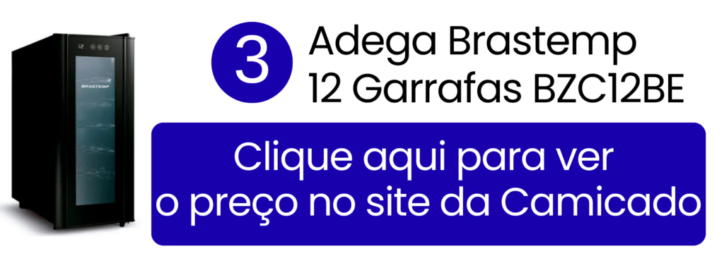 Adega Brastemp 12 garrafas All Black com painel digital na Camicado.