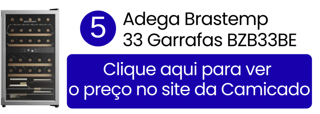 Adega climatizada Brastemp Dual Zone 33 garrafas inox na Camicado.