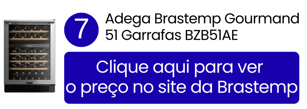 Adega Brastemp Gourmand Dual Zone 51 garrafas direto da loja oficial.
