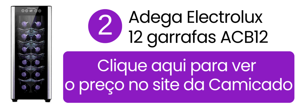 Onde comprar adega Electrolux 12 garrafas na Camicado.
