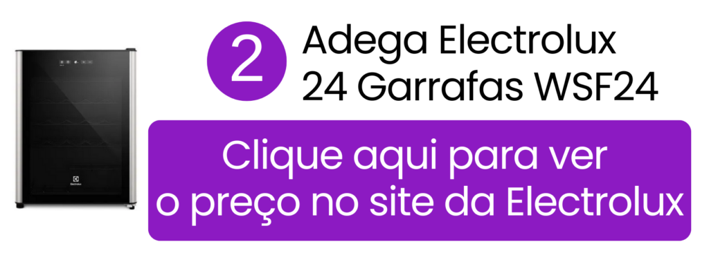 Adega de vinho Electrolux 24 garrafas WSF24 direto da loja oficial.