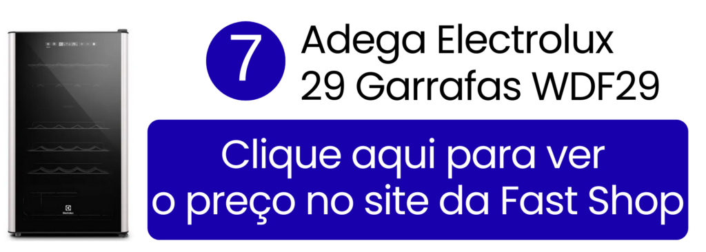 Adega Electrolux 29 garrafas Dual Zone na Fast Shop.