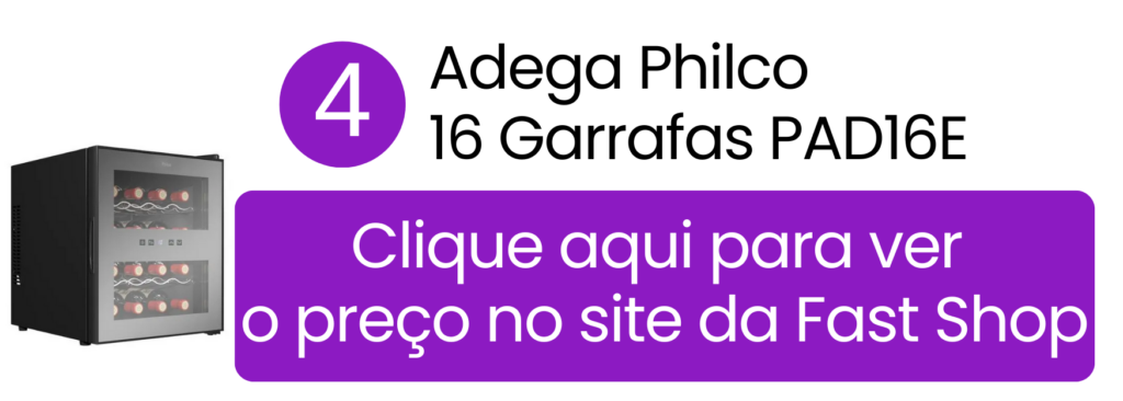 Adega Philco 16 garrafas PAD16E com display digital bivolt na Fast Shop.