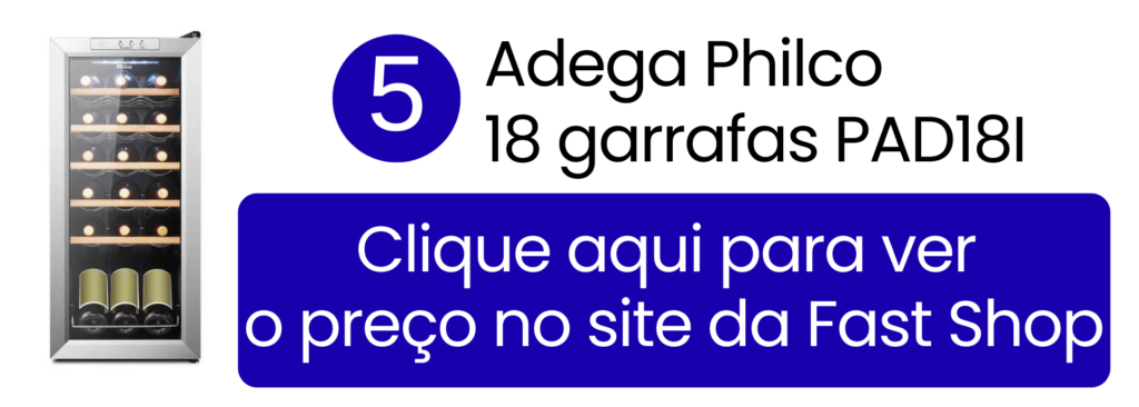 Adega Philco 18 garrafas PAD18I em oferta na Fast Shop.