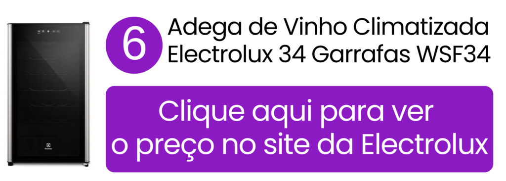 Adega de vinho climatizada Electrolux 34 garrafas direto da loja oficial.