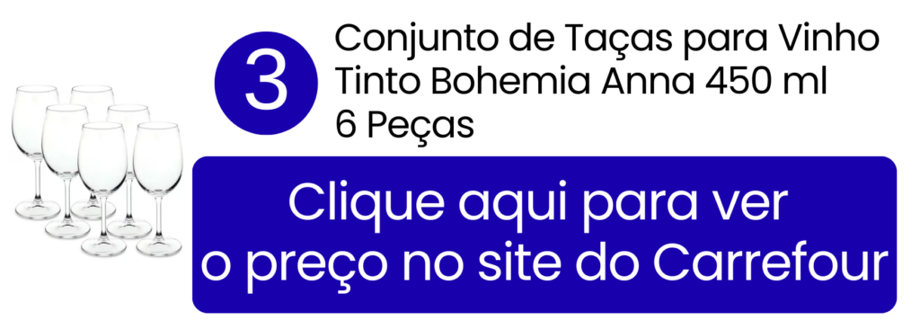 Conjunto de taças para vinho tinto Bohemia Anna 450ml no Carrefour.