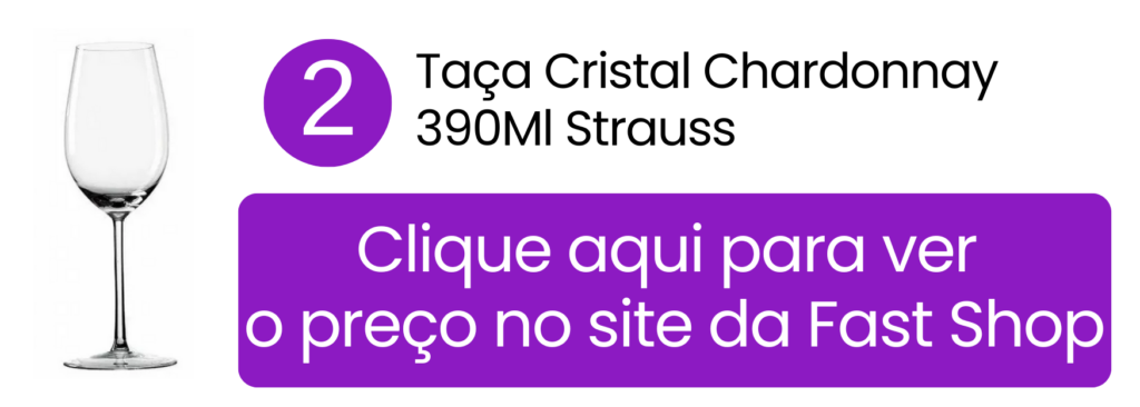 Taça individual de cristal Strauss Chardonnay com capacidade de 390ml na Fast Shop.