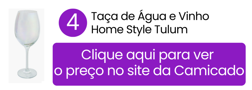 Taça de vidro para água e vinho Home Style Tulum com acabamento canelado na Camicado.