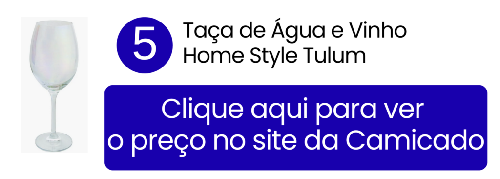 Taça de água e vinho Home Style Tulum em vidro com design canelado elegante na Camicado.