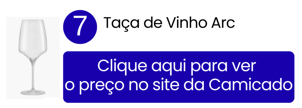 Taça de vinho Arc em cristal lapidado de alta transparência na Camicado.