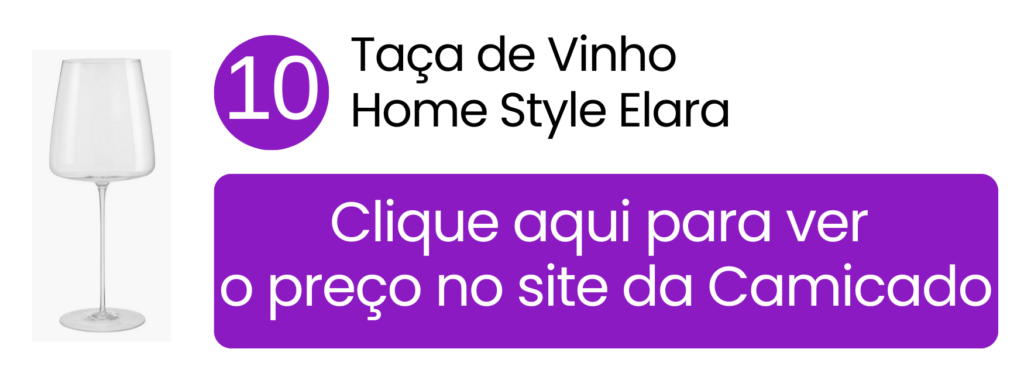 Taça de vinho Home Style Elara em cristal de alta resistência na Camicado.