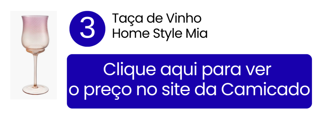 Taça de vinho Home Style Mia em vidro transparente com design contemporâneo na Camicado.