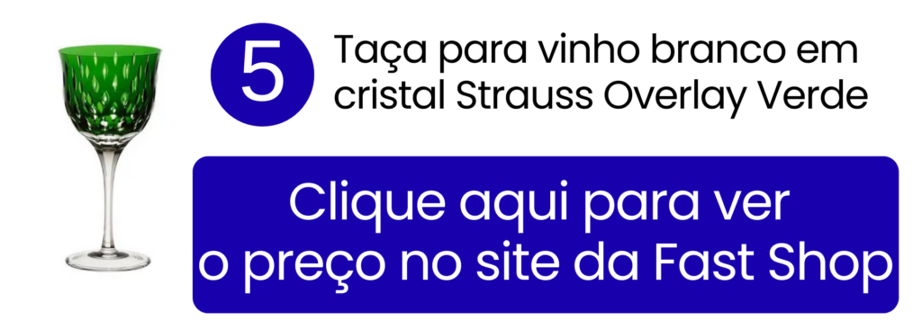 Taça Strauss Overlay verde escuro para vinhos brancos na Fast Shop.