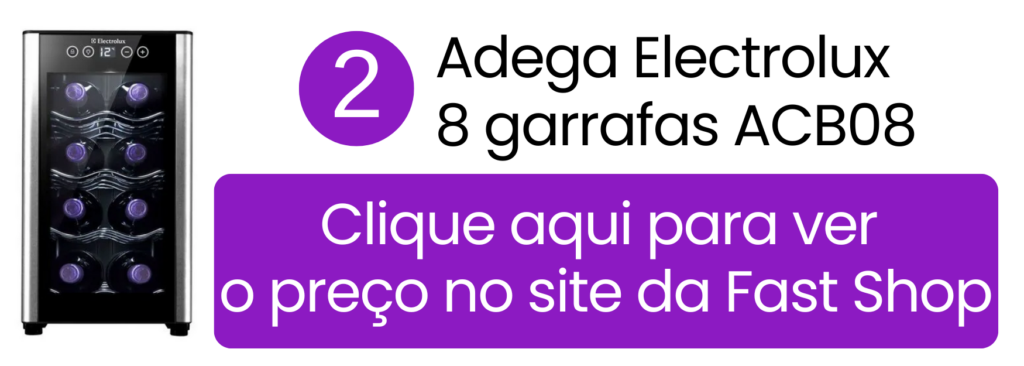 Comprar Adega Electrolux 8 garrafas ACB08 na Fast Shop.