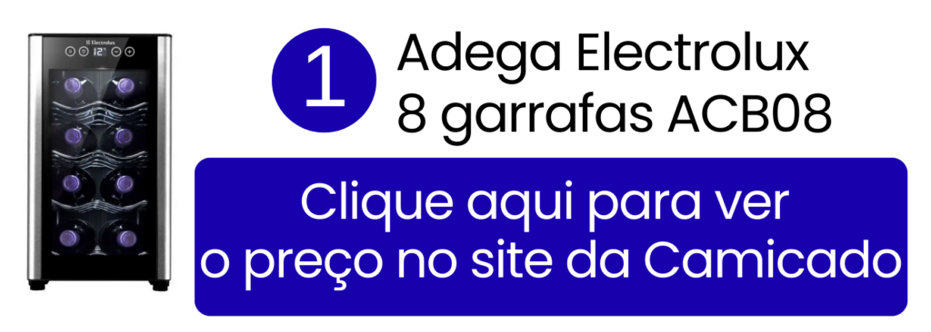 Comprar Adega de vinho Electrolux 8 garrafas na Camicado.