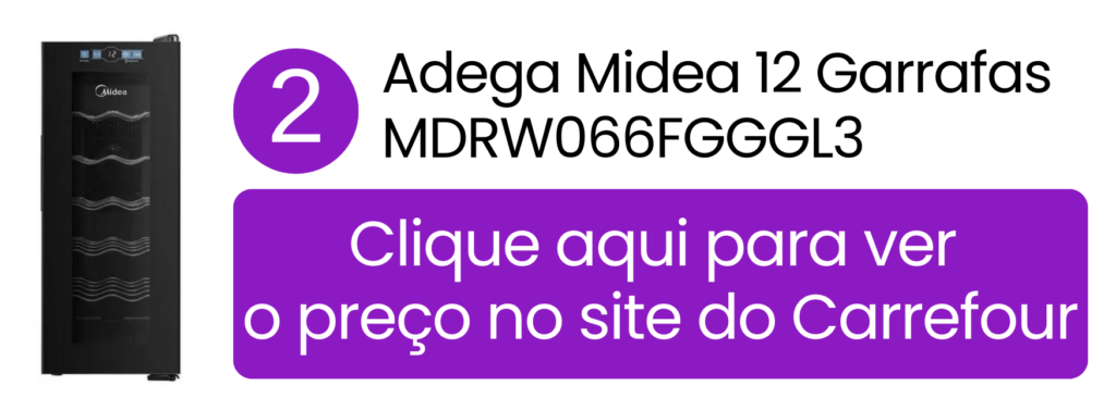 Ver preço de Adega Midea 12 garrafas climatizada no Carrefour.