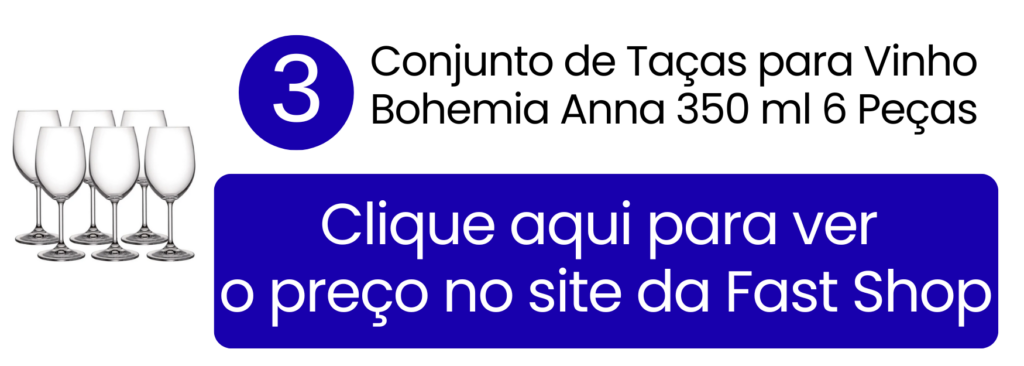 Comprar conjunto de taças para vinho Bohemia Anna com melhor preço na Fast Shop.