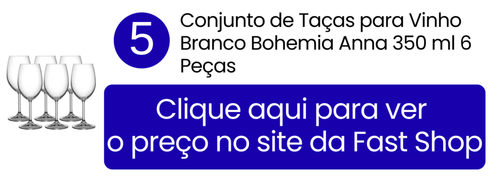 Comprar conjunto de 6 taças de cristal ecológico Bohemia Anna na Fast Shop.