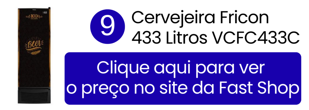 Cervejeira Fricon 433 litros modelo VCFC433C preta na Fast Shop.