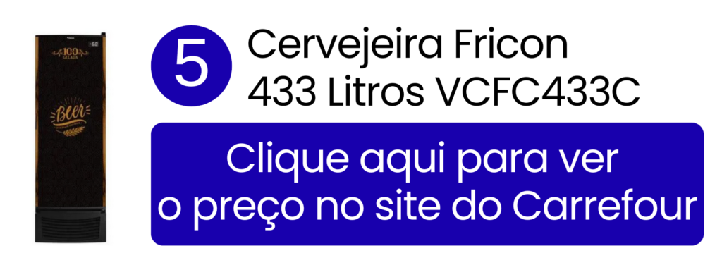 Cervejeira Fricon 433 litros modelo VCFC433C robusta e eficiente no Carrefour.