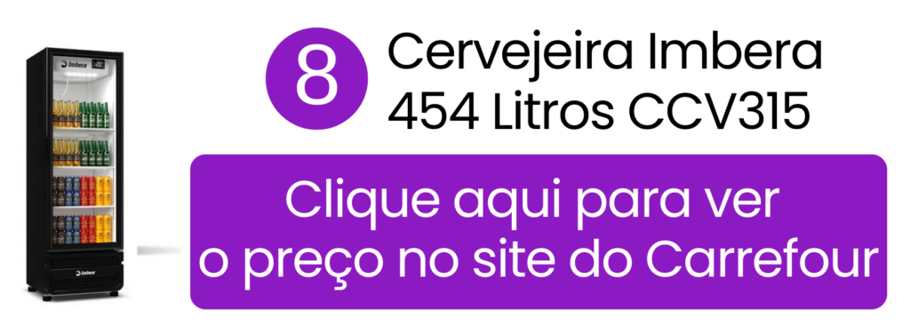Cervejeira Imbera 454 litros com porta de vidro Full Black no Carrefour.