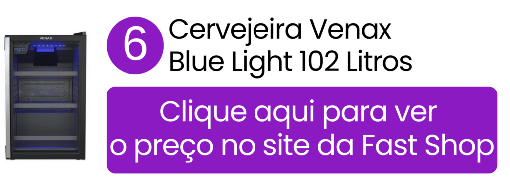 Cervejeira Venax Blue Light 102 litros preto fosco na Fast Shop.