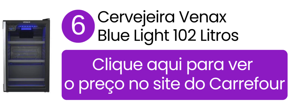Cervejeira Venax Blue Light 102 litros preto fosco no Carrefour.