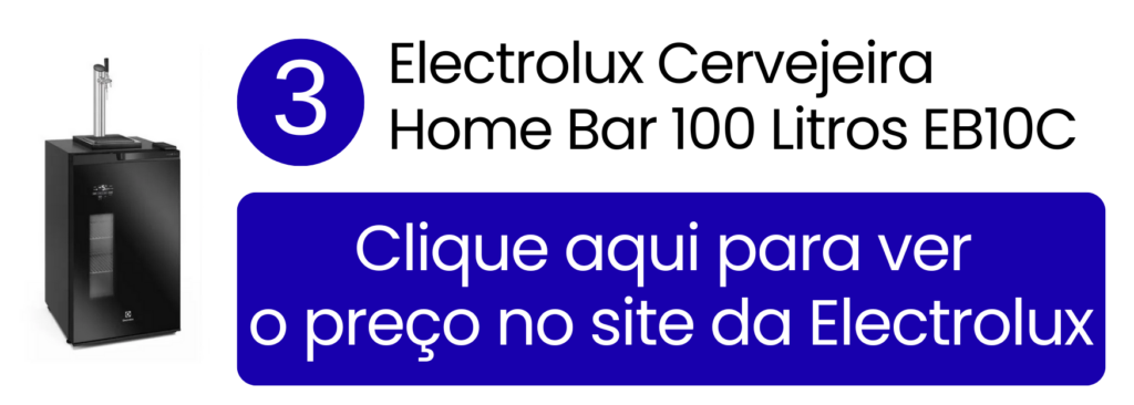 Cervejeira Home Bar Electrolux 100 litros Frost Free preta na loja oficial Electrolux.
