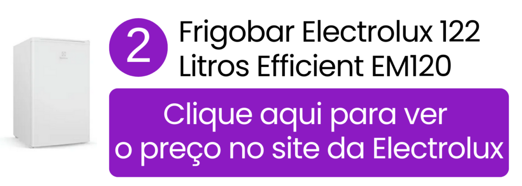 Frigobar Electrolux 122 litros Efficient branco com controle de temperatura na loja oficial Electrolux.