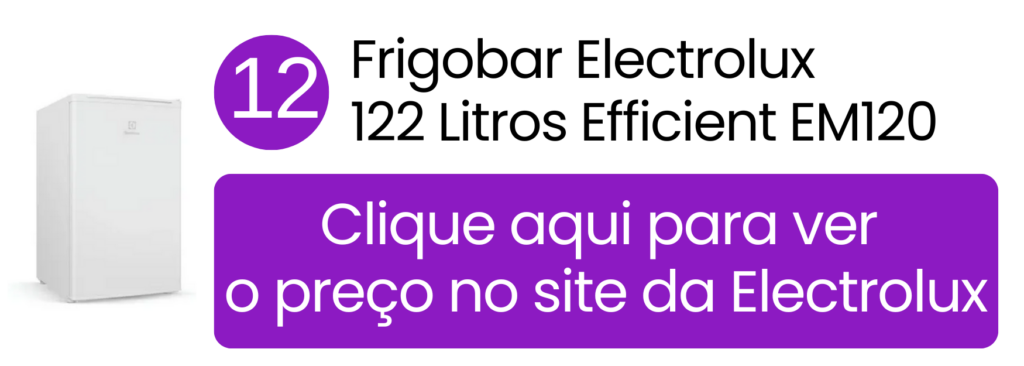 Frigobar Electrolux 122 litros Efficient branco na loja oficial Electrolux.