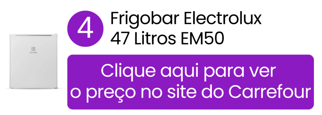 Frigobar Electrolux 47 litros Efficient com controle de temperatura no Carrefour.
