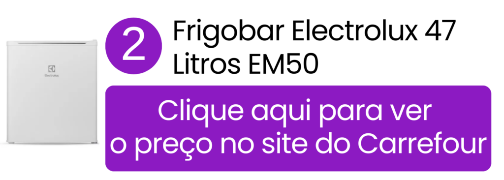 Frigobar Electrolux 47 litros Efficient com controle de temperatura no Carrefour.
