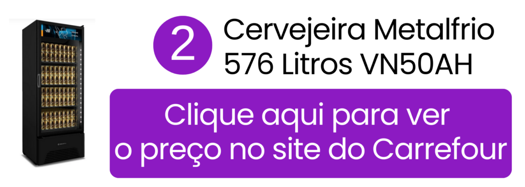 Cervejeira All Black Optima Metalfrio 576 litros modelo VN50AH no Carrefour.