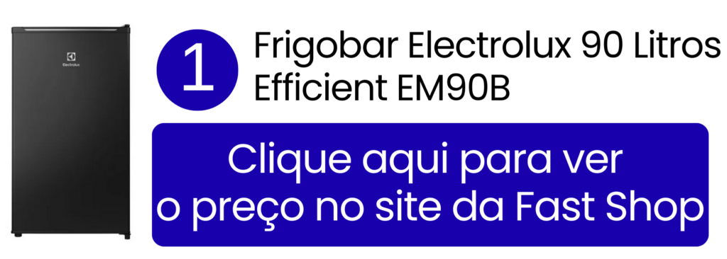 Comprar frigobar Electrolux 90 litros Efficient EM90B na Fast Shop.