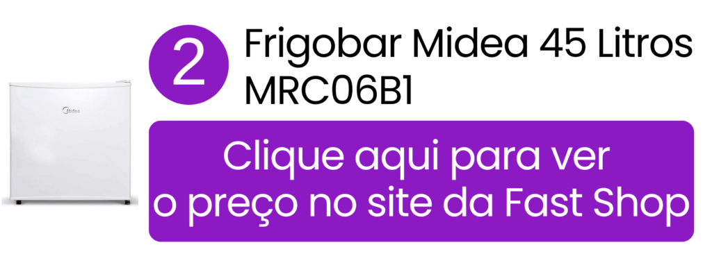 Comprar frigobar Midea 45 litros branco na Fast Shop.