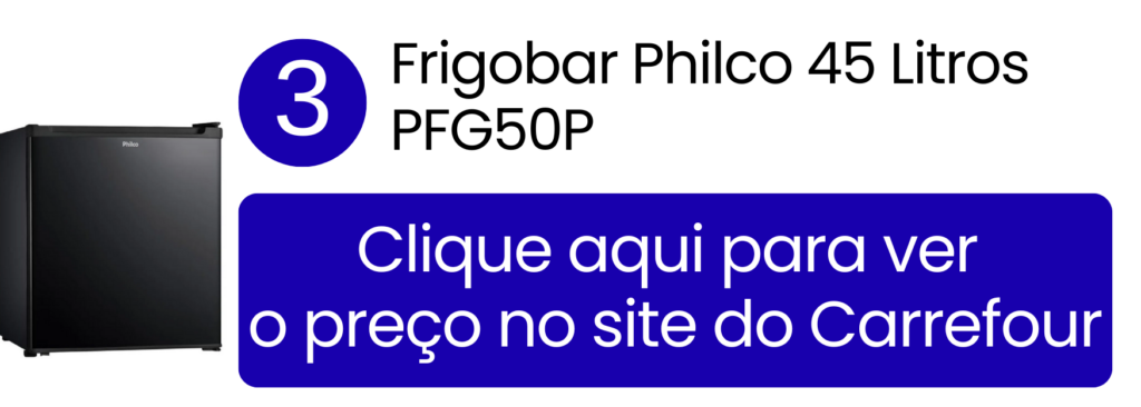 Ver preço do frigobar Philco 45 litros preto no Carrefour.