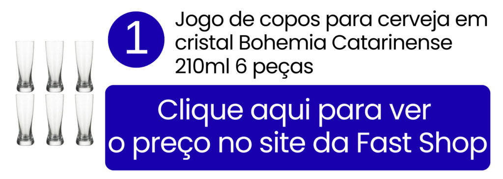 Comprar jogo de copos para cerveja em cristal Bohemia Catarinense na Fast Shop.