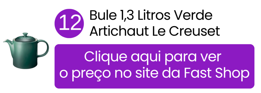 Bule Le Creuset Verde Artichaut que une funcionalidade e estilo na Fast Shop.