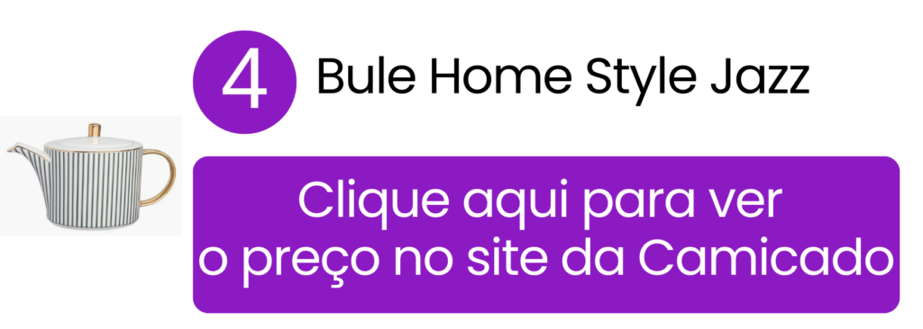 Bule Home Style Jazz com visual diferenciado para decoração e uso diário na Camicado.