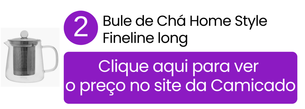 Bule Home Style Fineline Long com formato ergonômico para servir chá na Camicado.