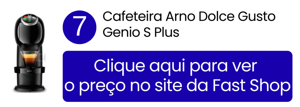 Cafeteira Arno Dolce Gusto Genio S Plus preta com ajuste de intensidade na Fast Shop.