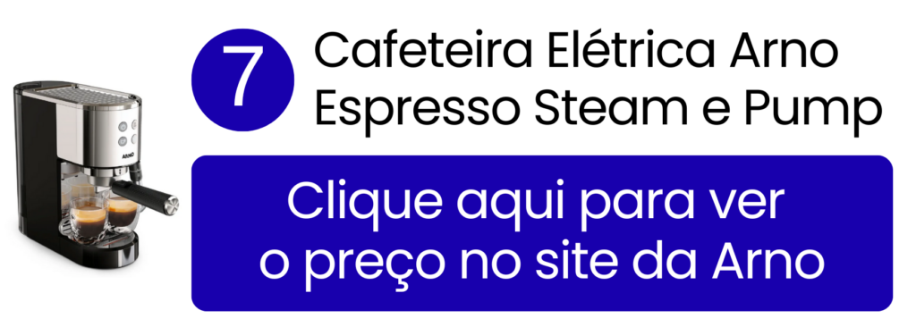 Máquina Arno Espresso Steam e Pump em inox para cafés encorpados.