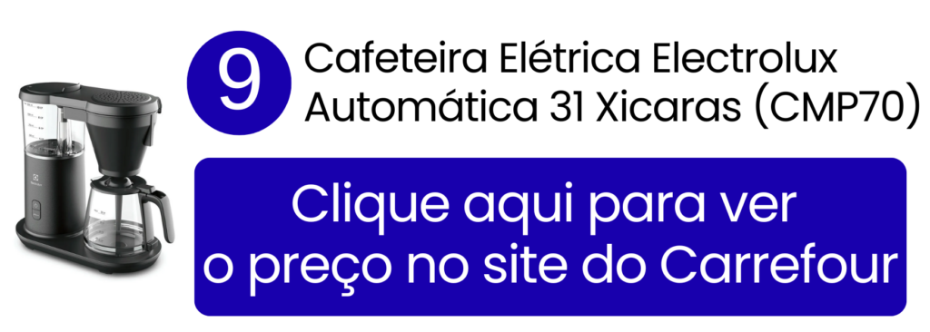 Cafeteira automática Electrolux CMP70 para 31 xícaras no Carrefour.