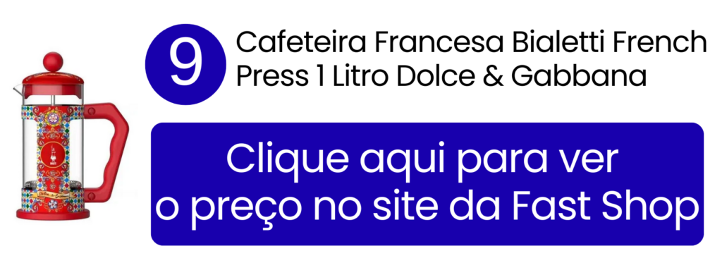 Cafeteira francesa Bialetti edição especial Dolce & Gabbana na Fast Shop.