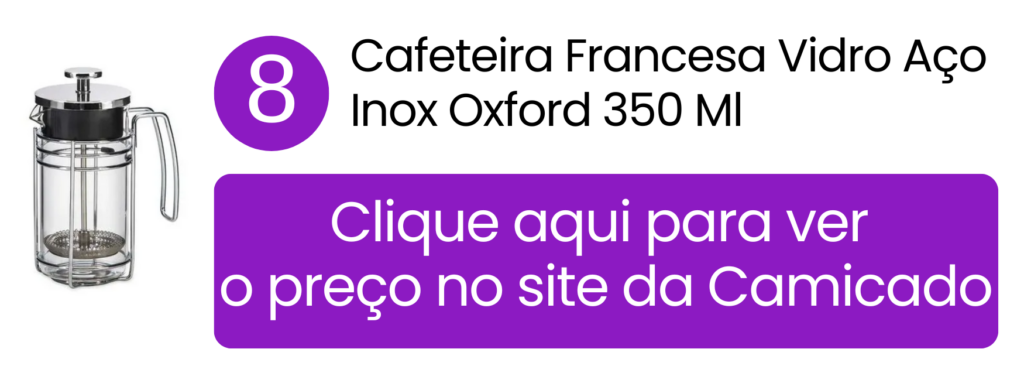 Cafeteira francesa Oxford compacta e elegante na Camicado.