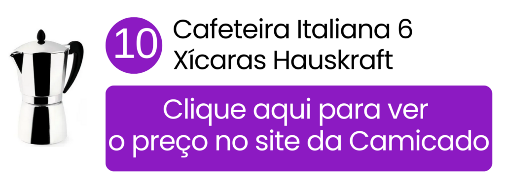 Cafeteira italiana Hauskraft funcional para iniciantes na Camicado.