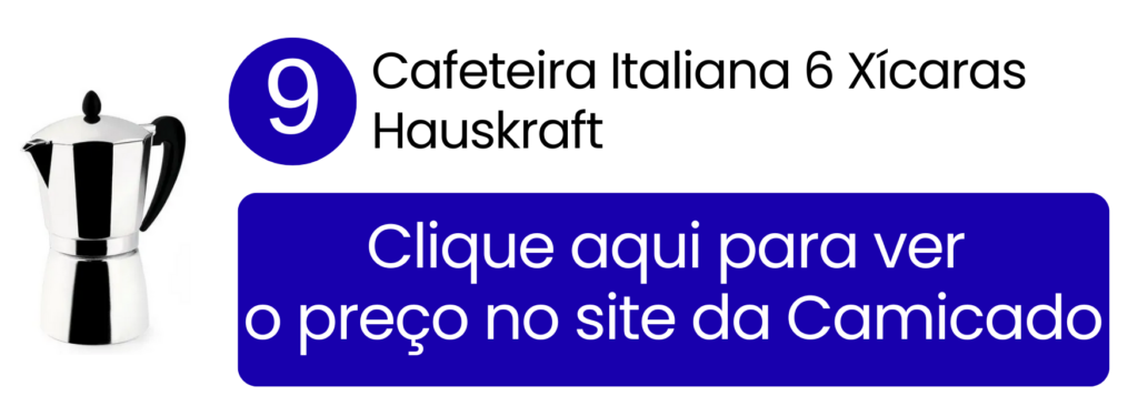 Cafeteira italiana Hauskraft funcional para iniciantes na Camicado.