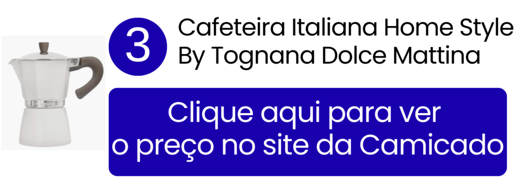 Cafeteira italiana Tognana Dolce Mattina com design moderno na Camicado.