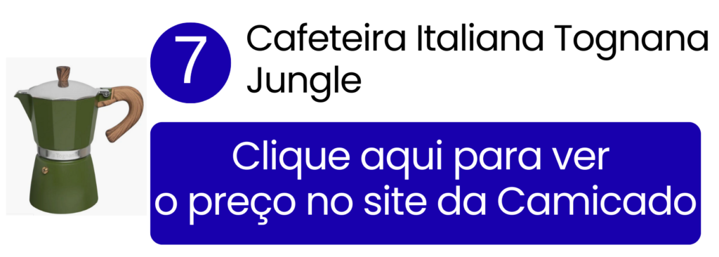 Cafeteira italiana Tognana Jungle com design criativo e decorativo na Camicado.