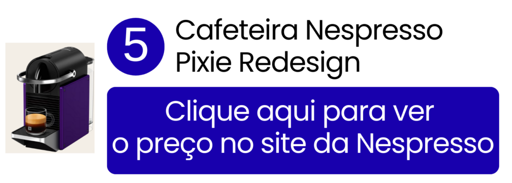 Cafeteira Nespresso Pixie Redesign roxa com alta durabilidade e estilo.